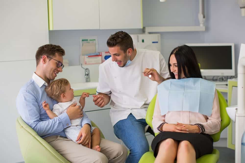 Family visit to the dentist
